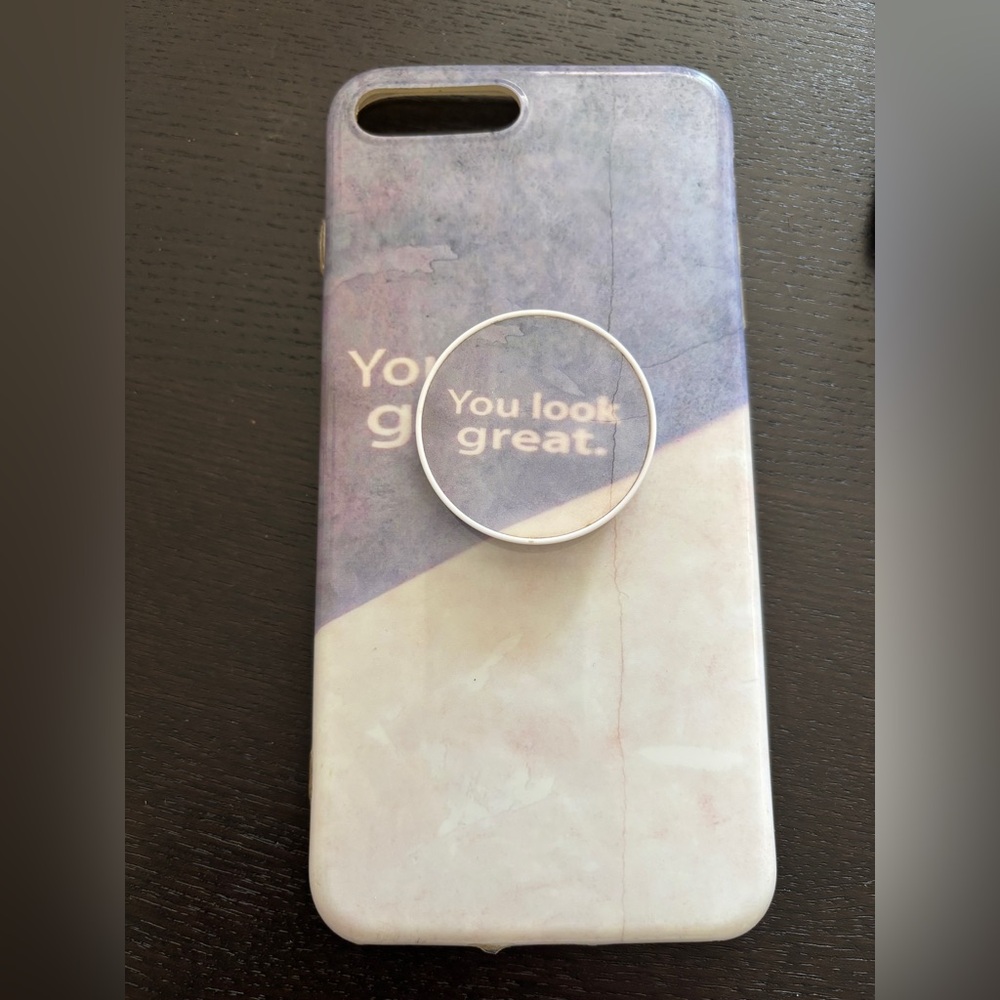 Stylish Purple and White Phone Case